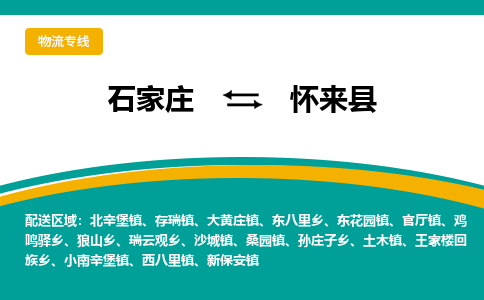 石家庄到怀来县货运公司-物流专线快运-上门取送
