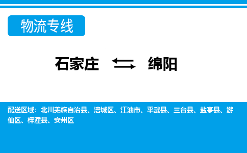 石家庄至绵阳物流专线|石家庄到绵阳物流公司-多方式运输、多种车型选择