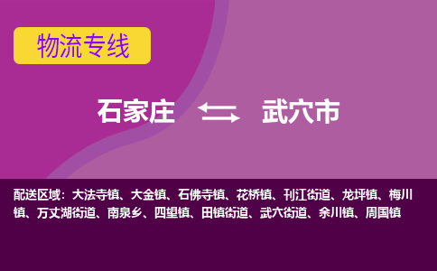 石家庄到武穴市物流公司-石家庄至武穴市货运专线