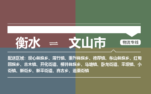 衡水到文山市物流公司|衡水到文山市物流专线-专接/整车