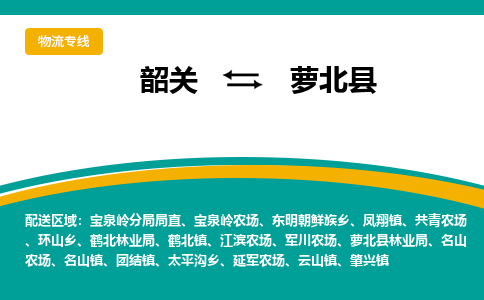 韶关到萝北县物流公司-韶关到萝北县物流专线-点对点运输