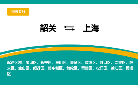 韶关到上海物流公司-韶关到上海物流专线-点对点运输