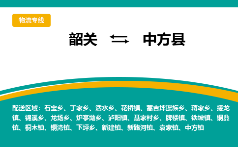 韶关到中方县物流公司-韶关到中方县物流专线-点对点运输