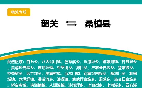 韶关到桑植县物流公司-韶关到桑植县物流专线-点对点运输