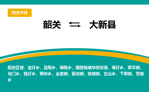 韶关到大新县物流公司-韶关到大新县物流专线-点对点运输
