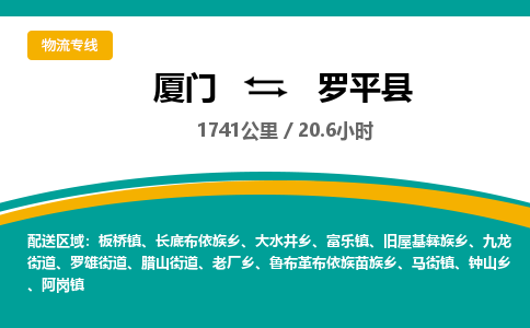 厦门到罗平县物流公司-厦门到罗平县物流专线-点对点运输