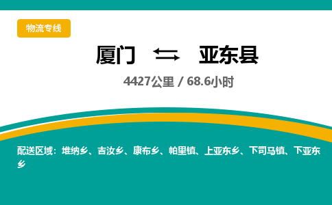 厦门到亚东县物流公司-厦门到亚东县物流专线-点对点运输