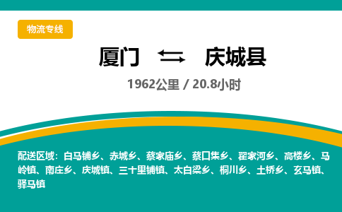 厦门到庆城县物流公司-厦门到庆城县物流专线-点对点运输