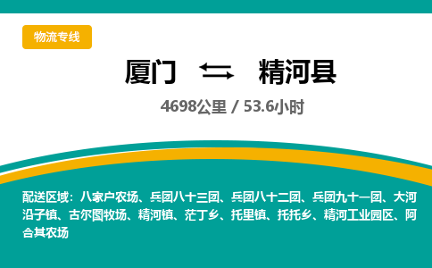 厦门到精河县物流公司-厦门到精河县物流专线-点对点运输
