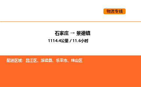 石家庄到景德镇物流公司/实时报价(省市县+乡镇-闪+送)