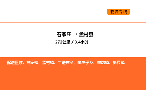 石家庄到孟村县物流公司|石家庄到孟村县货运专线-高效快捷