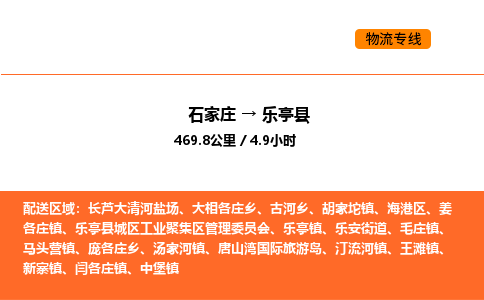 石家庄到乐亭县物流公司|石家庄到乐亭县货运专线-高效快捷