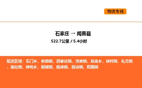 石家庄到闻喜县物流公司|石家庄到闻喜县货运专线-高效快捷
