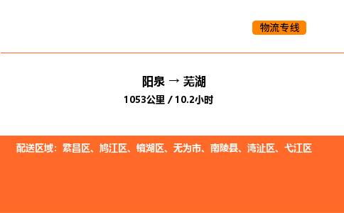 阳泉到芜湖物流公司/整车零担(全境一站达) 阳泉到芜湖物流公司/整车零担(全境一站达)