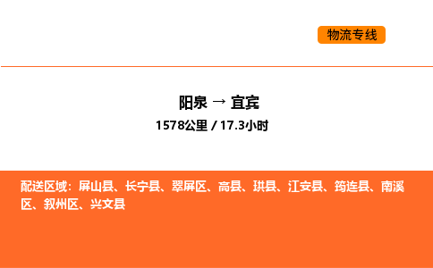 阳泉到宜宾物流公司/整车零担(全境一站达) 阳泉到宜宾物流公司/整车零担(全境一站达)