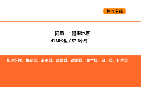 阳泉到阿里地区物流公司/整车零担(全境一站达) 阳泉到阿里地区物流公司/整车零担(全境一站达)
