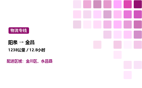阳泉到金昌物流公司/整车零担(全境一站达)