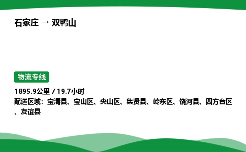 石家庄到双鸭山岭东区物流公司 -「诚信经营」