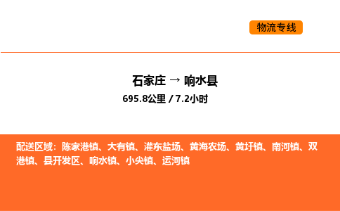 石家庄到响水县物流公司|石家庄到响水县货运专线-高效快捷
