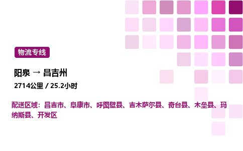 阳泉到昌吉州物流公司/整车零担(全境一站达)