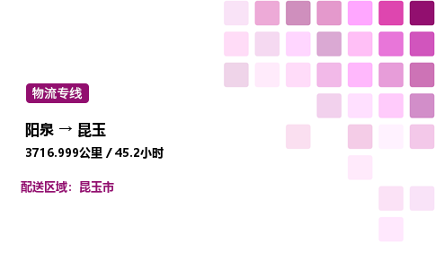 阳泉到昆玉物流公司/整车零担(全境一站达)