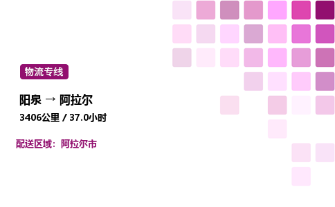 阳泉到阿拉尔物流公司/整车零担(全境一站达)