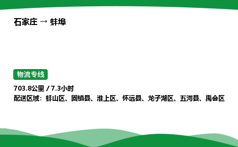 石家庄到蚌埠物流公司/石家庄到蚌埠货运高效服务合作