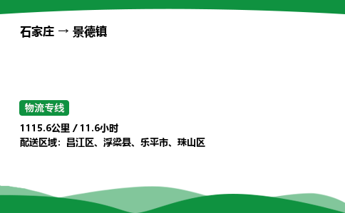 石家庄到景德镇物流公司 -「诚信经营」