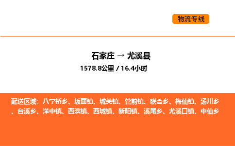 石家庄到尤溪县物流公司|石家庄到尤溪县货运专线-高效快捷