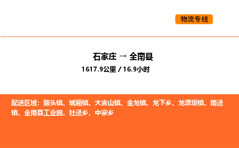 石家庄到全南县物流公司|石家庄到全南县货运专线-高效快捷