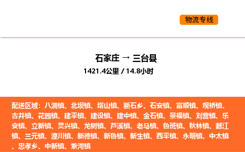 石家庄到三台县物流公司|石家庄到三台县货运专线-高效快捷
