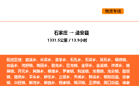 石家庄到蓬安县物流公司|石家庄到蓬安县货运专线-高效快捷