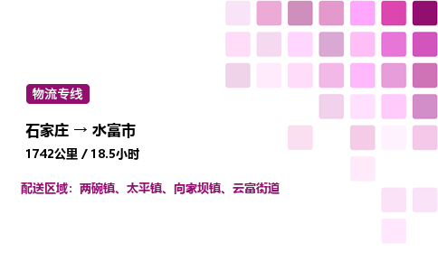 石家庄到水富市物流公司/整车零担(全境一站达)