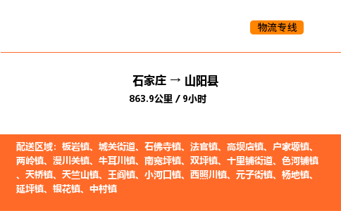 石家庄到山阳县物流公司|石家庄到山阳县货运专线-高效快捷