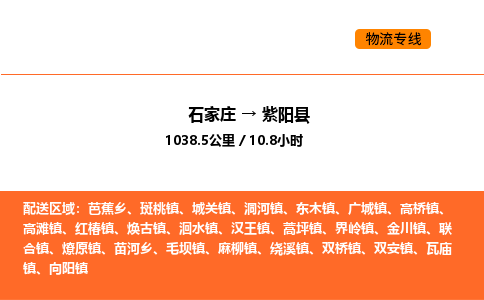 石家庄到紫阳县物流公司|石家庄到紫阳县货运专线-高效快捷