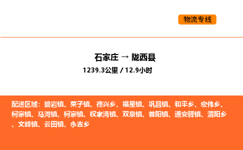 石家庄到陇西县物流公司|石家庄到陇西县货运专线-高效快捷