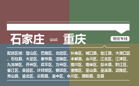 石家庄到重庆物流公司 -整车运输专线(丢损必赔)