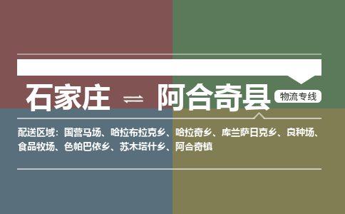 石家庄到阿合奇县物流公司 -整车运输专线(丢损必赔)