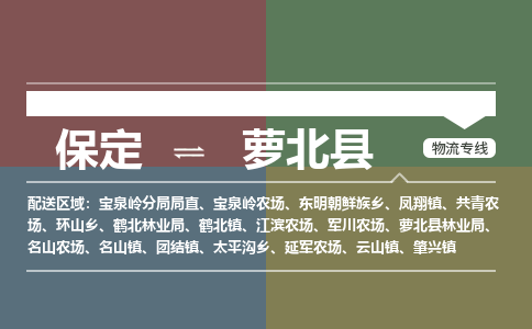 保定到萝北县物流公司 -整车运输专线(丢损必赔)