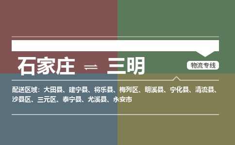 石家庄至三明货运专线-石家庄至三明物流公司