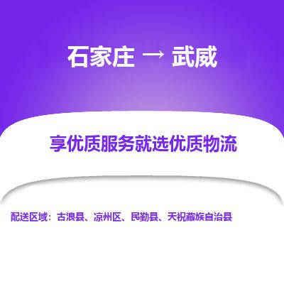 石家庄到武威物流专线公司-货运专线「送货上门」