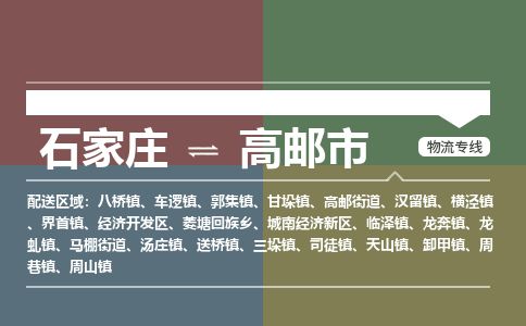 石家庄至高邮市货运专线-石家庄至高邮市物流公司/零担专线公司