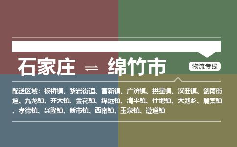 石家庄至绵竹市货运专线-石家庄至绵竹市物流公司/零担专线公司