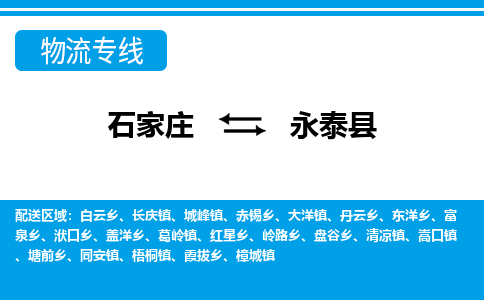 石家庄到永泰县物流专线公司-货运专线「送货上门」