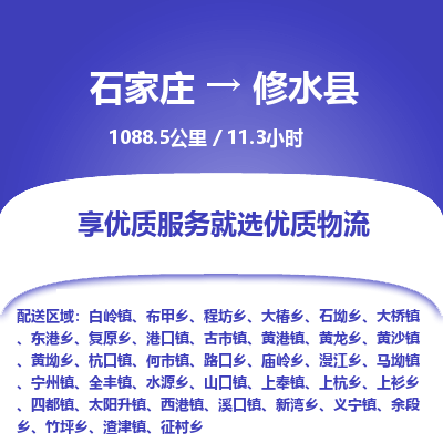 石家庄到修水县物流专线公司-货运专线「送货上门」