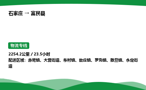 石家庄到富民县物流公司 -整车零担
