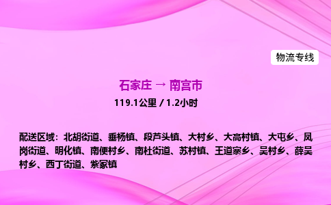 石家庄到南宫市物流公司-专线直达 石家庄到南宫市物流公司-专线直达