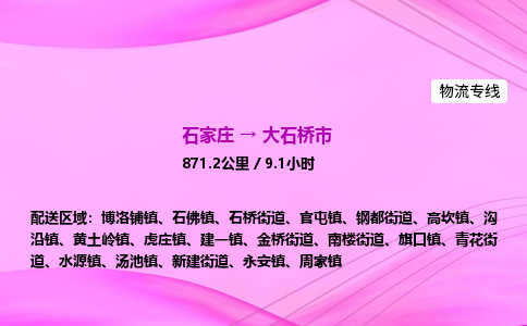 石家庄到大石桥市物流公司-专线直达 石家庄到大石桥市物流公司-专线直达