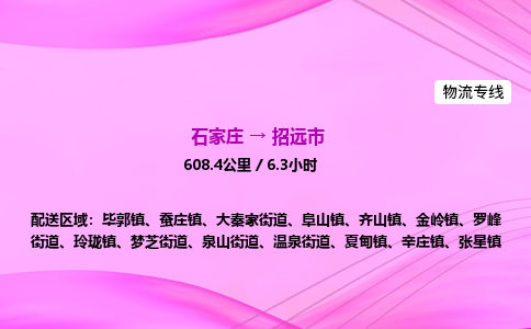 石家庄到招远市物流公司-专线直达 石家庄到招远市物流公司-专线直达