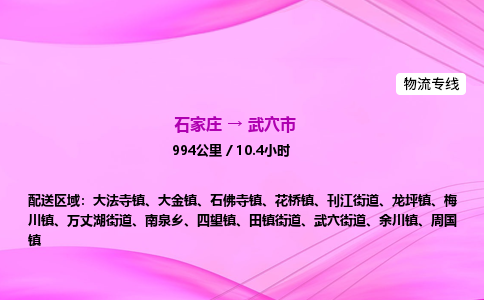 石家庄到武穴市物流公司-专线直达 石家庄到武穴市物流公司-专线直达